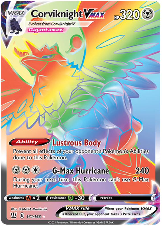 Pokemon | Corviknight VMAX (171/163) [Sword & Shield: Battle Styles] | The Nerd Merchant