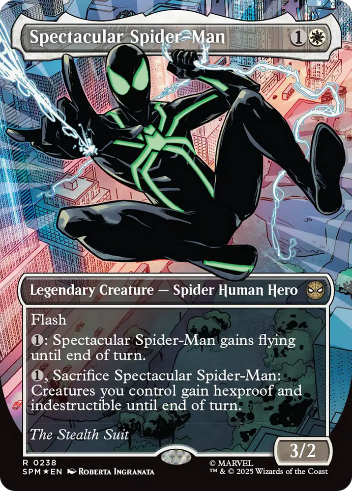 Magic | Spectacular Spider-Man (0238) (Borderless) (Textured Foil) [Marvel's Spider-Man] | The Nerd Merchant