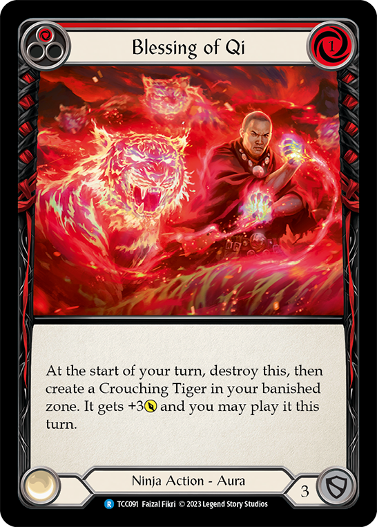 Flesh and Blood TCG | Blessing of Qi (Red) [TCC091] (Round the Table: TCC x LSS) | The Nerd Merchant