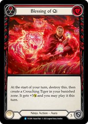 Flesh and Blood TCG | Blessing of Qi (Red) [TCC091] (Round the Table: TCC x LSS) | The Nerd Merchant