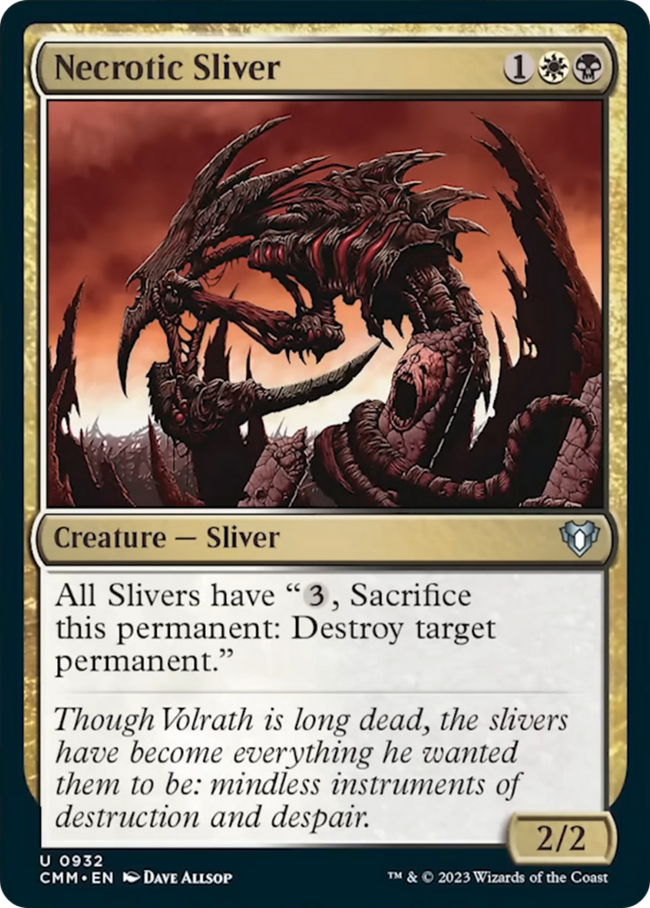Magic | Necrotic Sliver [Commander Masters] | The Nerd Merchant