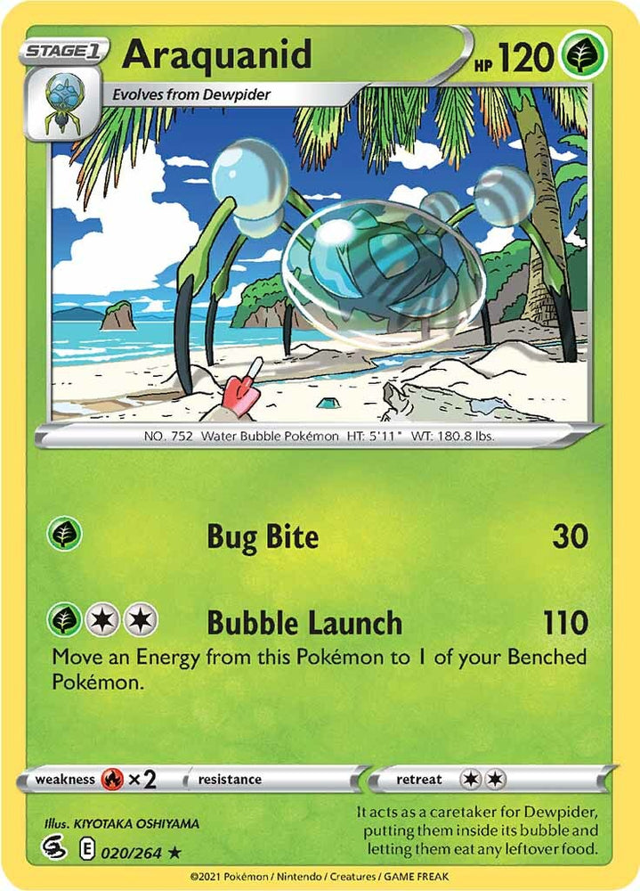 Pokemon | Araquanid (020/264) [Sword & Shield: Fusion Strike] | The Nerd Merchant