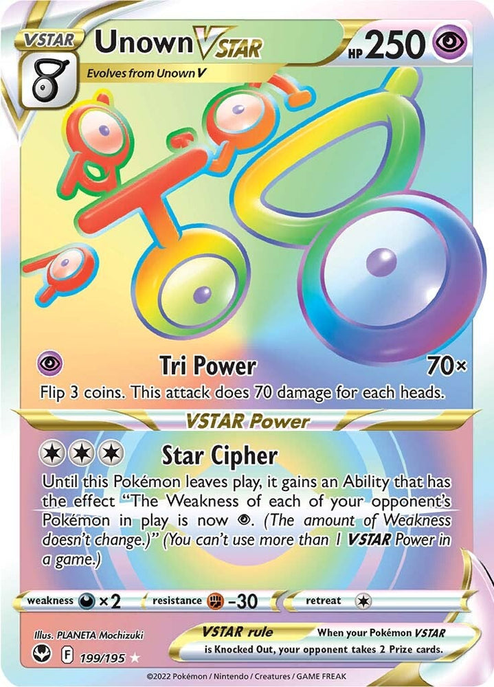 Pokemon | Unown VSTAR (199/195) [Sword & Shield: Silver Tempest] | The Nerd Merchant