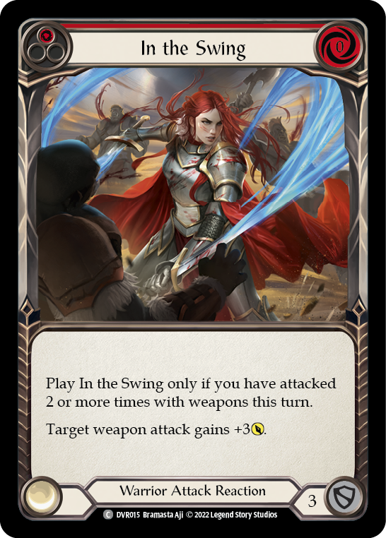 Flesh and Blood TCG | In the Swing (Red) [DVR015] (Classic Battles: Rhinar vs Dorinthea) | The Nerd Merchant