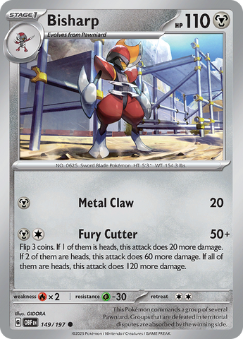 Pokemon | Bisharp (149/197) [Scarlet & Violet: Obsidian Flames] | The Nerd Merchant