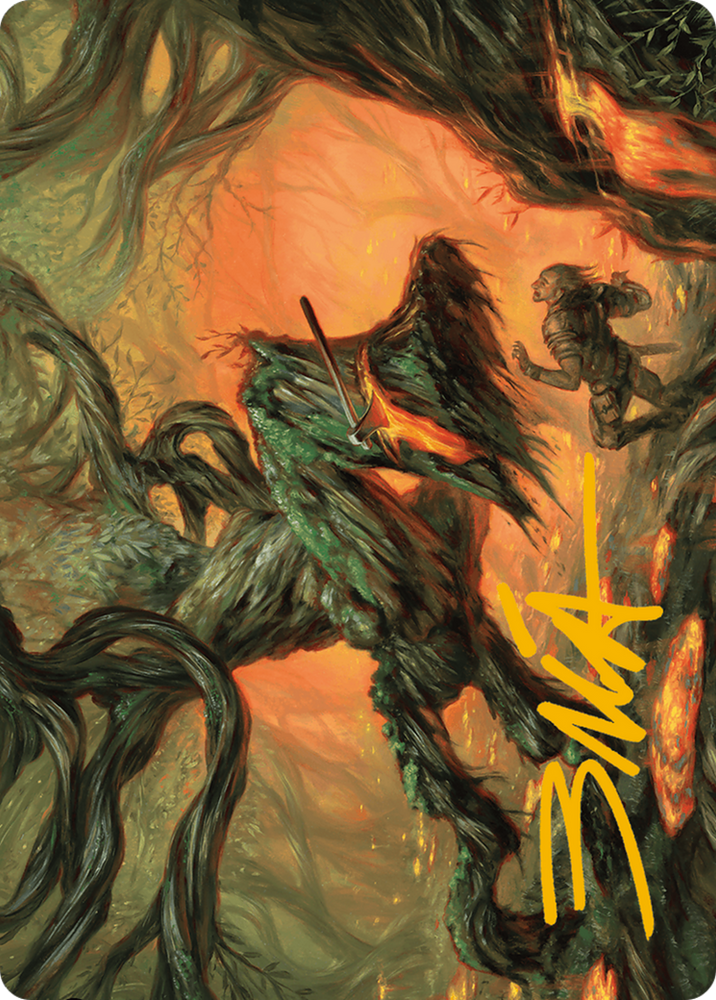 Magic | Stump Stomp Art Card (Gold-Stamped Signature) [Modern Horizons 3 Art Series] | The Nerd Merchant