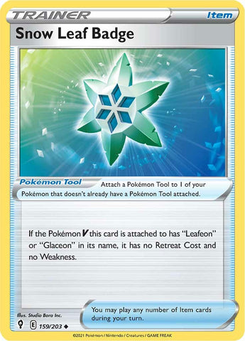 Pokemon | Snow Leaf Badge (159/203) [Sword & Shield: Evolving Skies] | The Nerd Merchant