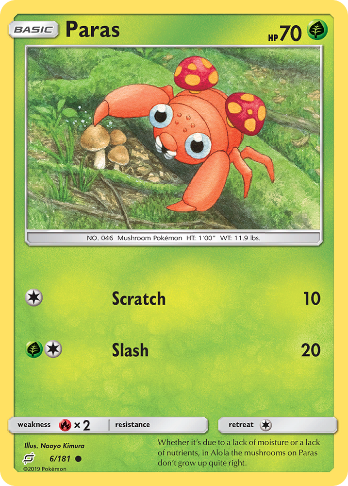 Pokemon | Paras (6/181) [Sun & Moon: Team Up] | The Nerd Merchant