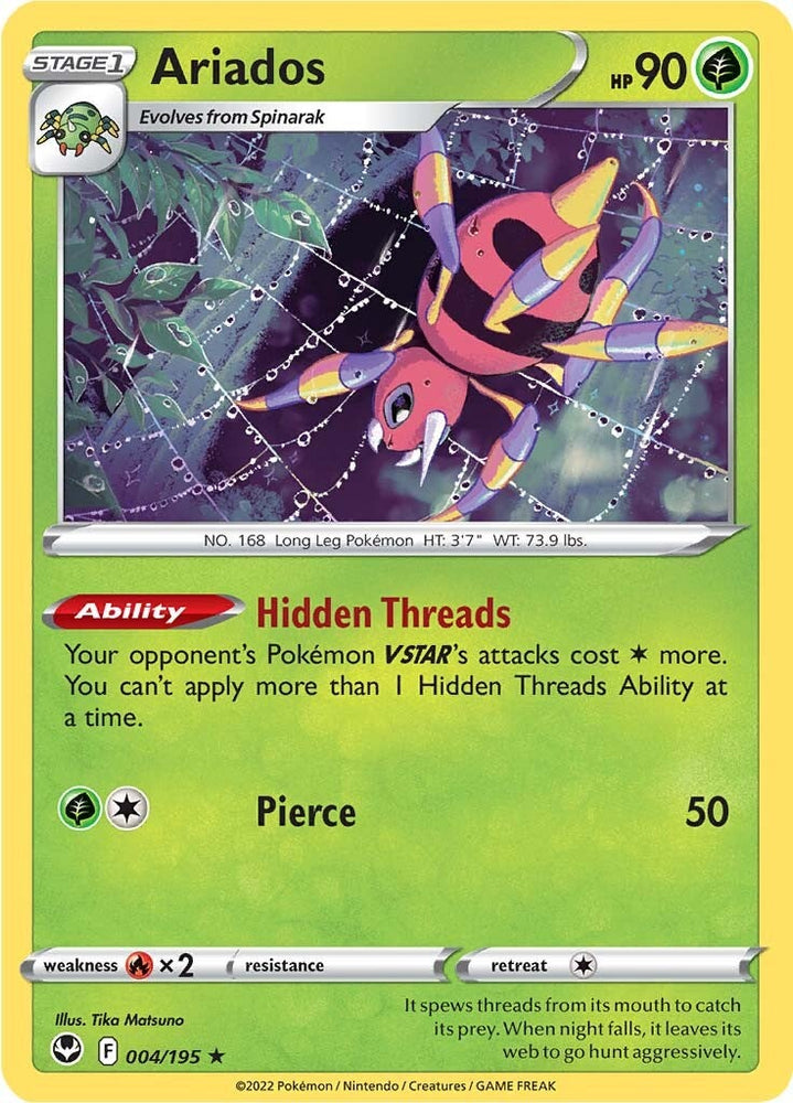Pokemon | Ariados (004/195) [Sword & Shield: Silver Tempest] | The Nerd Merchant