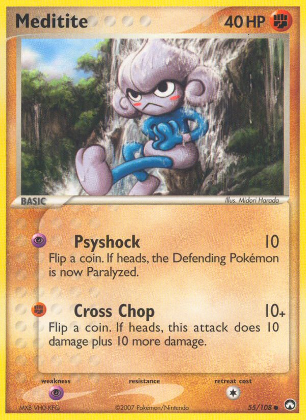 Pokemon | Meditite (55/108) [EX: Power Keepers] | The Nerd Merchant