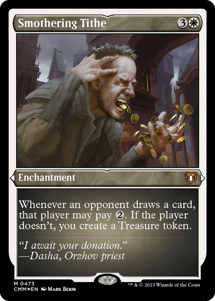Magic | Smothering Tithe (Foil Etched) [Commander Masters] | The Nerd Merchant