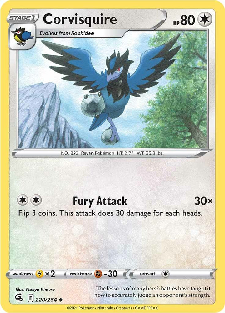 Pokemon | Corvisquire (220/264) [Sword & Shield: Fusion Strike] | The Nerd Merchant