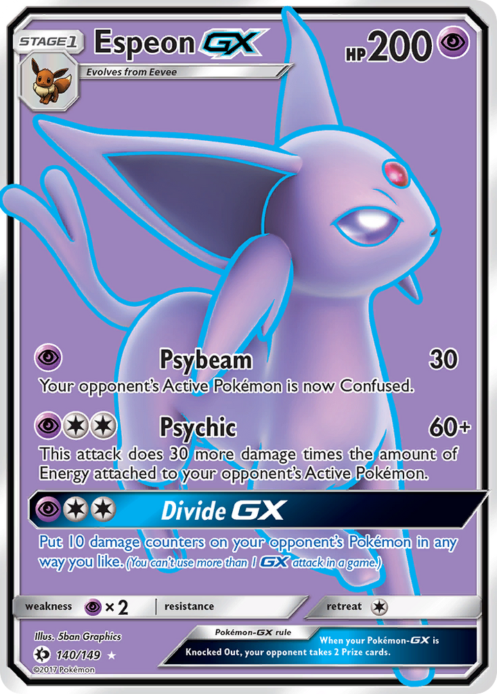 Pokemon | Espeon GX (140/149) [Sun & Moon: Base Set] | The Nerd Merchant