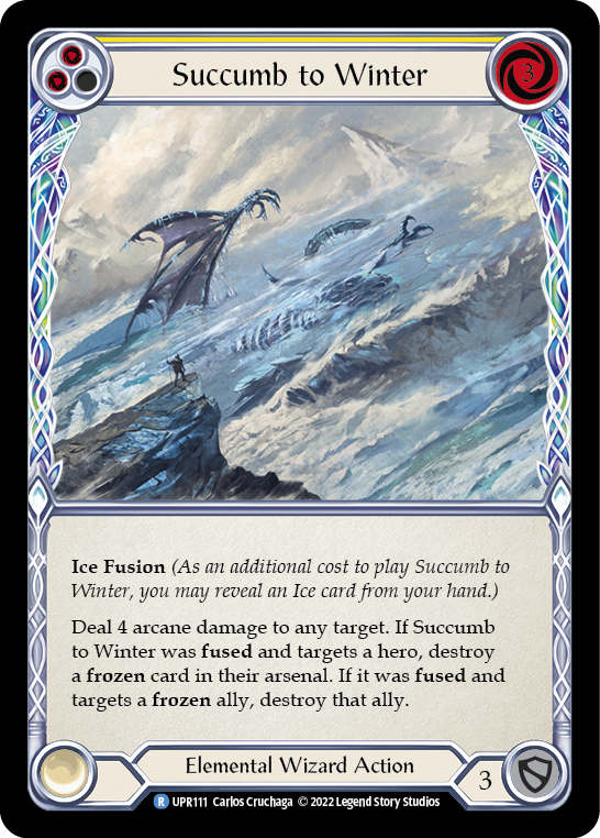 Flesh and Blood TCG | Succumb to Winter (Yellow) [UPR111] (Uprising) | The Nerd Merchant