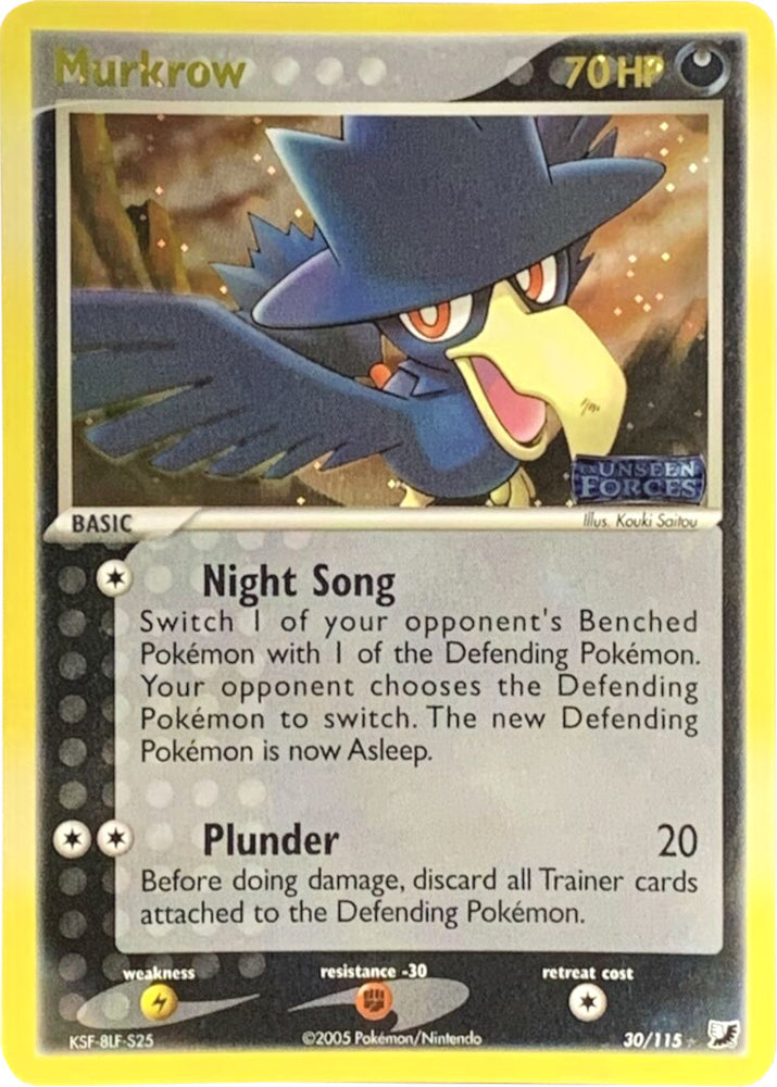 Pokemon | Murkrow (30/115) (Stamped) [EX: Unseen Forces] | The Nerd Merchant