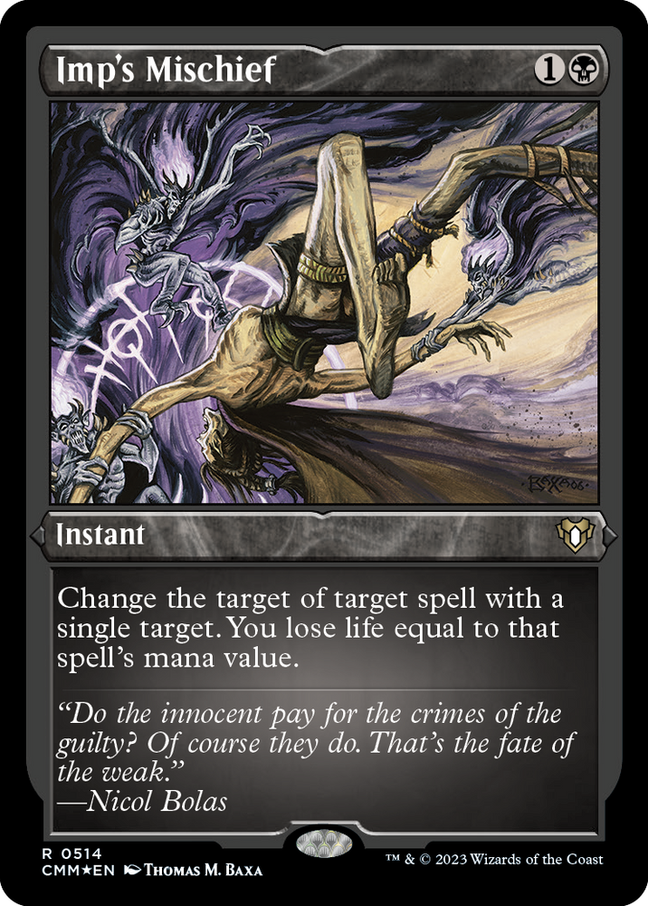 Magic | Imp's Mischief (Foil Etched) [Commander Masters] | The Nerd Merchant