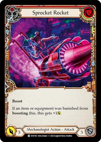 Flesh and Blood TCG | Sprocket Rocket (Red) [EVO192] (Bright Lights)  Rainbow Foil | The Nerd Merchant