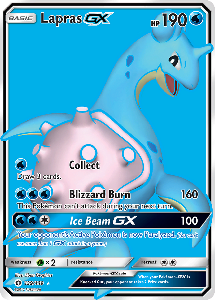 Pokemon | Lapras GX (139/149) [Sun & Moon: Base Set] | The Nerd Merchant