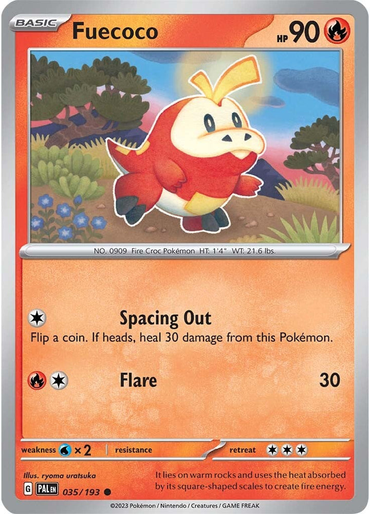 Pokemon | Fuecoco (035/193) [Scarlet & Violet: Paldea Evolved] | The Nerd Merchant