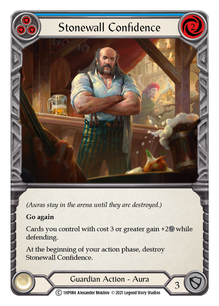 Flesh and Blood TCG | Stonewall Confidence (Blue) [1HP084] (History Pack 1) | The Nerd Merchant