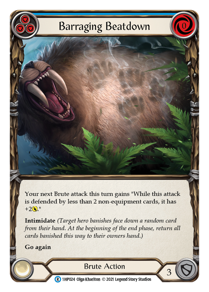Flesh and Blood TCG | Barraging Beatdown (Blue) [1HP024] (History Pack 1) | The Nerd Merchant