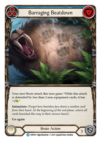 Flesh and Blood TCG | Barraging Beatdown (Blue) [1HP024] (History Pack 1) | The Nerd Merchant