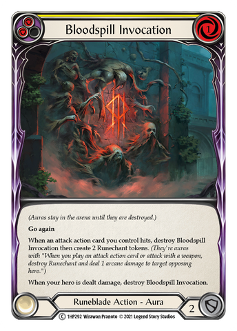 Flesh and Blood TCG | Bloodspill Invocation (Yellow) [1HP292] (History Pack 1) | The Nerd Merchant