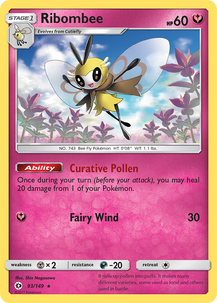 Pokemon | Ribombee (93/149) [Sun & Moon: Base Set] | The Nerd Merchant