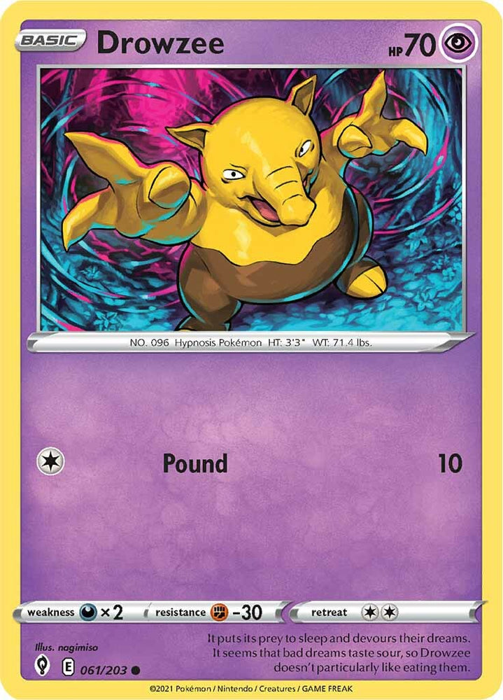 Pokemon | Drowzee (061/203) [Sword & Shield: Evolving Skies] | The Nerd Merchant