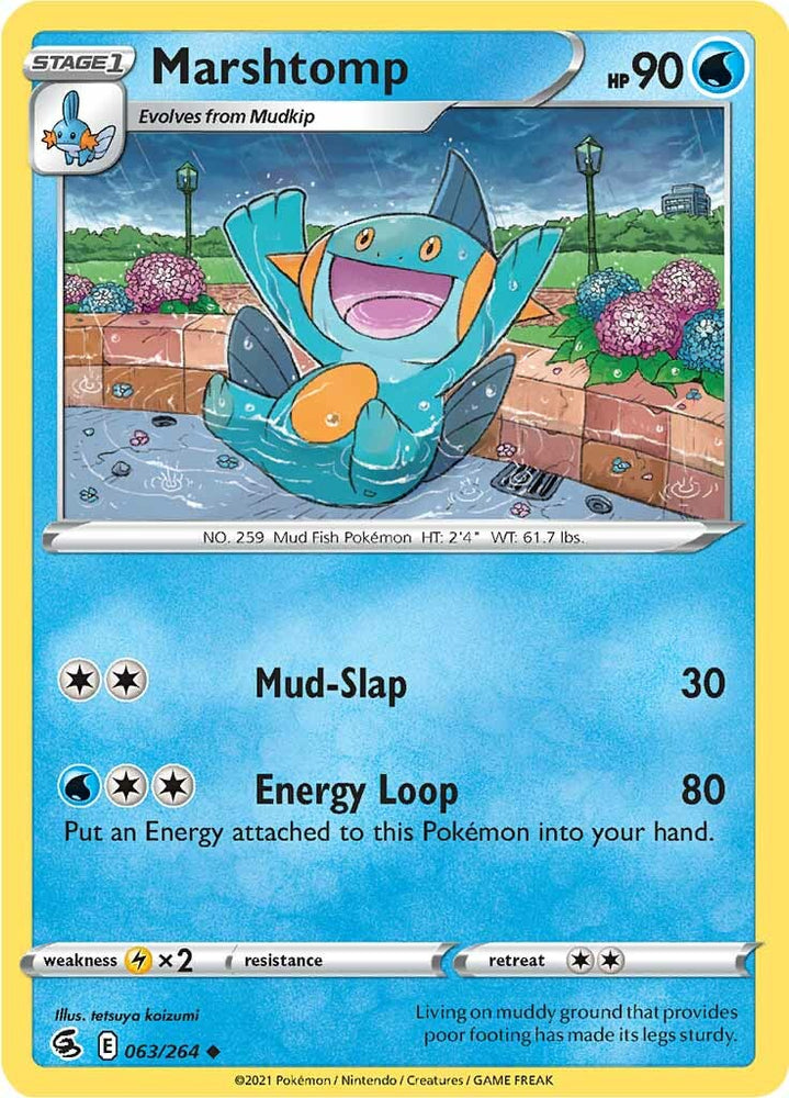 Pokemon | Marshtomp (063/264) [Sword & Shield: Fusion Strike] | The Nerd Merchant