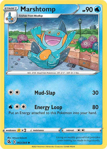 Pokemon | Marshtomp (063/264) [Sword & Shield: Fusion Strike] | The Nerd Merchant