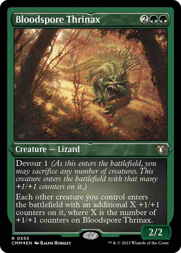 Magic | Bloodspore Thrinax (Foil Etched) [Commander Masters] | The Nerd Merchant