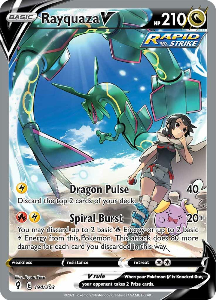 Pokemon | Rayquaza V (194/203) [Sword & Shield: Evolving Skies] | The Nerd Merchant
