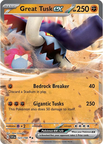 Pokemon | Great Tusk ex (123/198) [Scarlet & Violet: Base Set] | The Nerd Merchant
