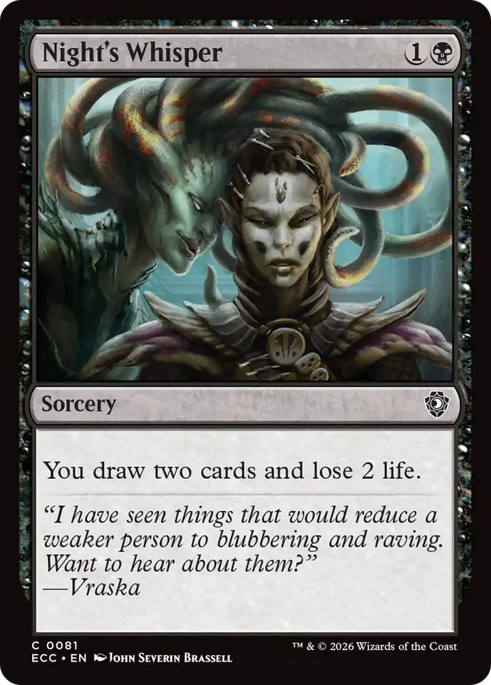 Magic | Night's Whisper [Lorwyn Eclipsed Commander] | The Nerd Merchant