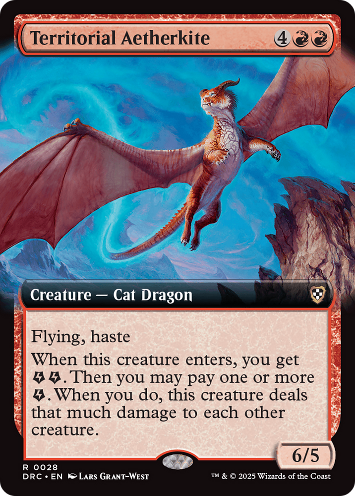Magic | Territorial Aetherkite (Extended Art) [Aetherdrift Commander] | The Nerd Merchant
