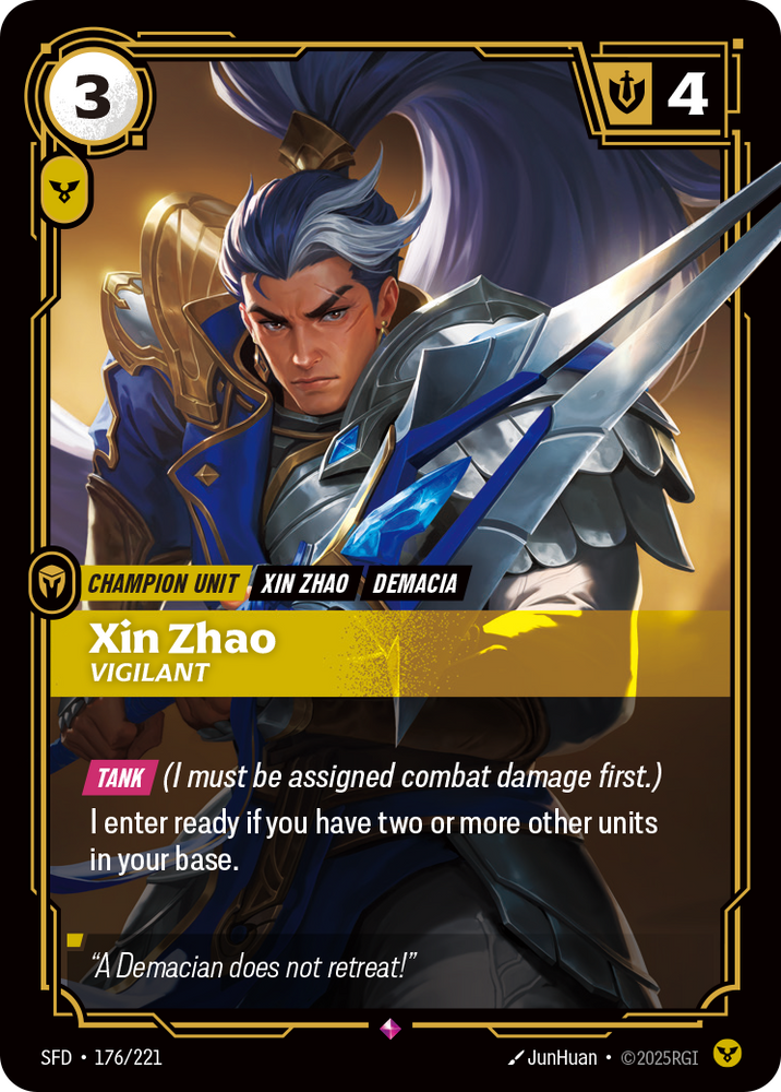 Xin Zhao, Vigilant (Foil) - Spiritforged #176