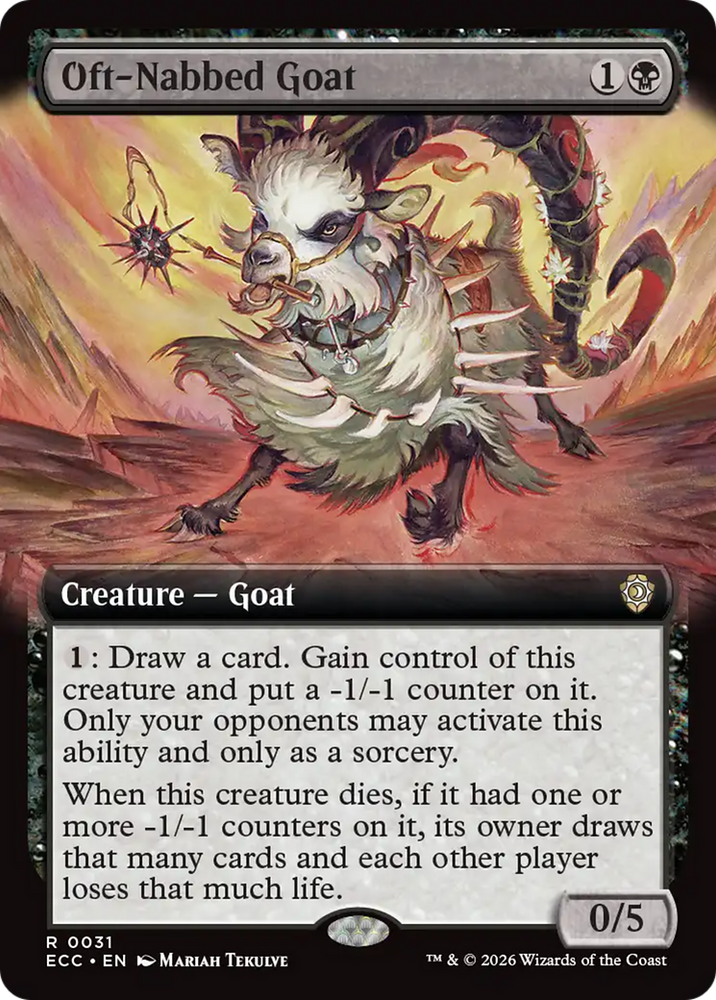 Magic | Oft-Nabbed Goat (Extended Art) [Lorwyn Eclipsed Commander] | The Nerd Merchant