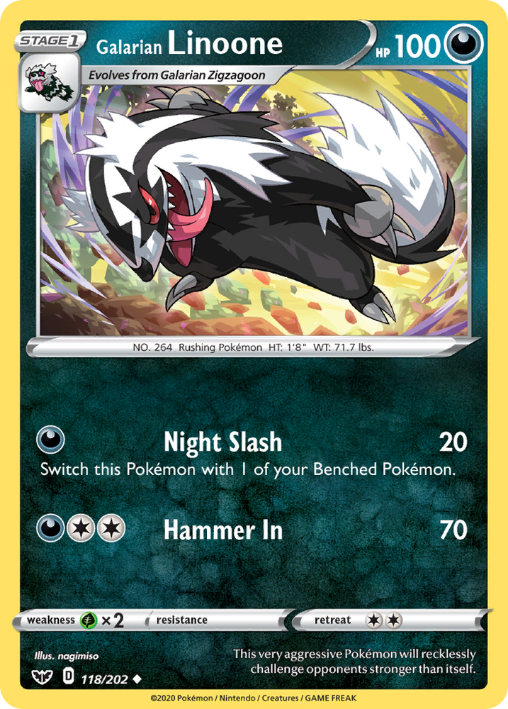 Pokemon | Galarian Linoone (118/202) [Sword & Shield: Base Set] | The Nerd Merchant