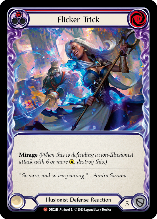 Flesh and Blood TCG | Flicker Trick [DTD218] (Dusk Till Dawn)  Rainbow Foil | The Nerd Merchant