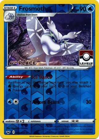Pokemon | Frosmoth (064/202) (League Promo 4th Place) [Sword & Shield: Base Set] | The Nerd Merchant