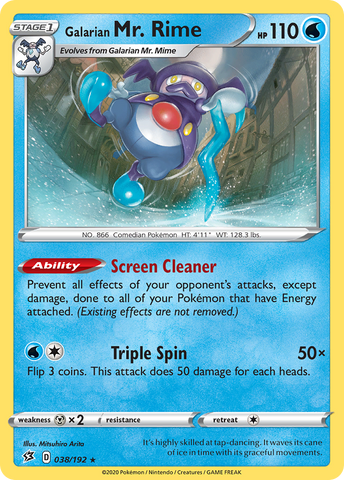 Pokemon | Galarian Mr. Rime (038/192) [Sword & Shield: Rebel Clash] | The Nerd Merchant