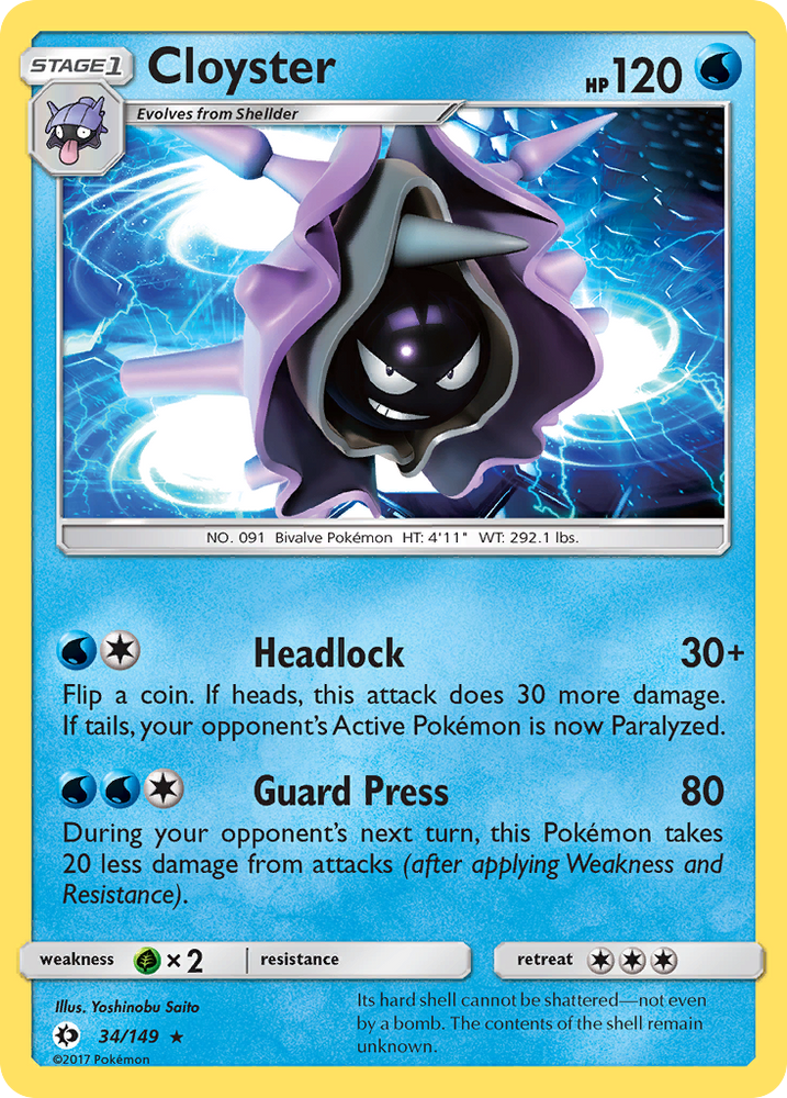 Pokemon | Cloyster (34/149) [Sun & Moon: Base Set] | The Nerd Merchant