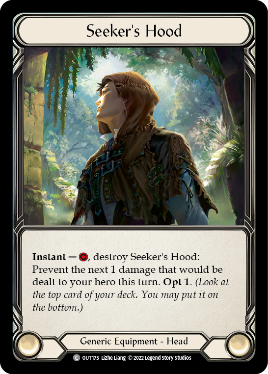 Flesh and Blood TCG | Seeker's Hood [OUT175] (Outsiders) | The Nerd Merchant