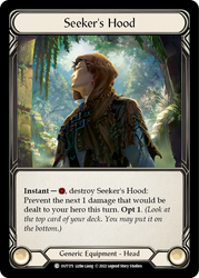 Flesh and Blood TCG | Seeker's Hood [OUT175] (Outsiders) | The Nerd Merchant