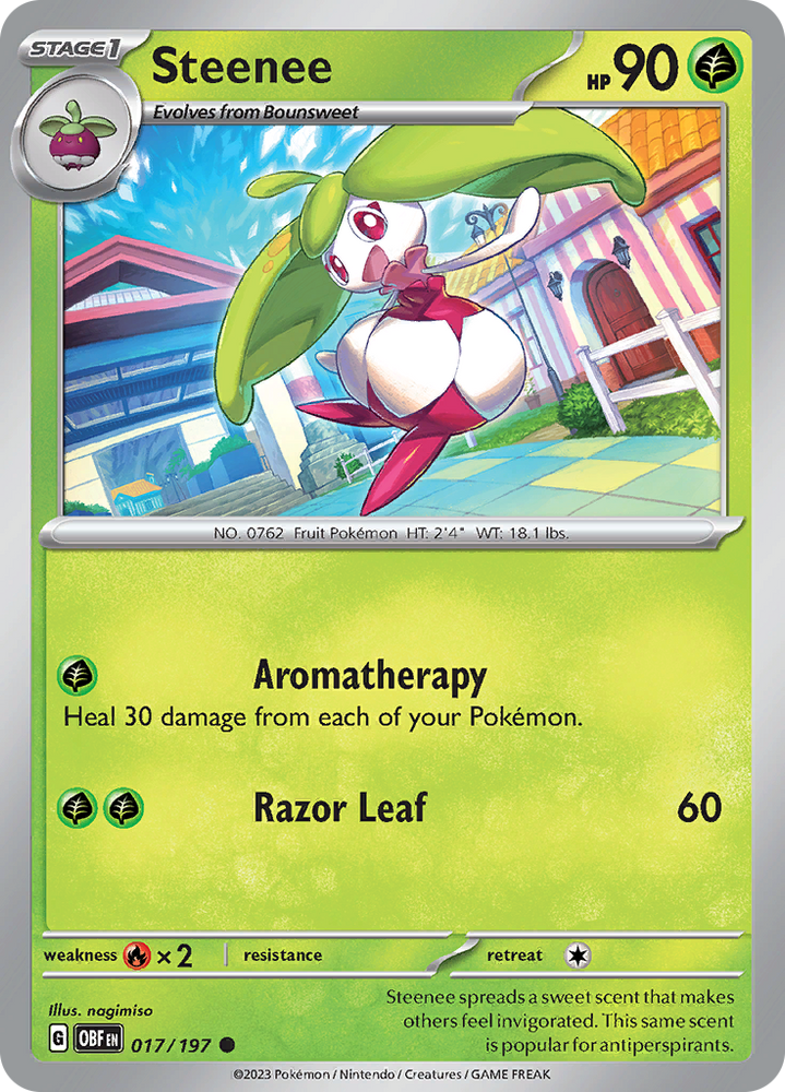 Pokemon | Steenee (017/197) [Scarlet & Violet: Obsidian Flames] | The Nerd Merchant
