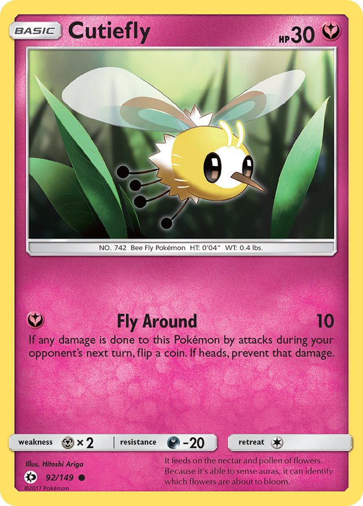 Pokemon | Cutiefly (92/149) [Sun & Moon: Base Set] | The Nerd Merchant