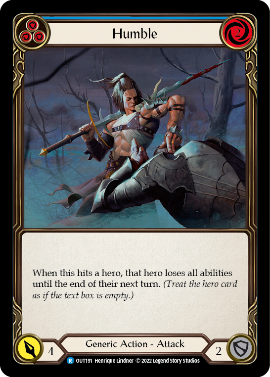 Flesh and Blood TCG | Humble (Blue) [OUT191] (Outsiders)  Rainbow Foil | The Nerd Merchant