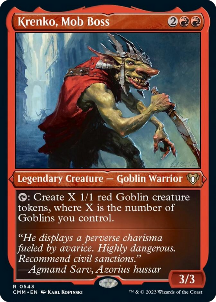 Magic | Krenko, Mob Boss (Foil Etched) [Commander Masters] | The Nerd Merchant
