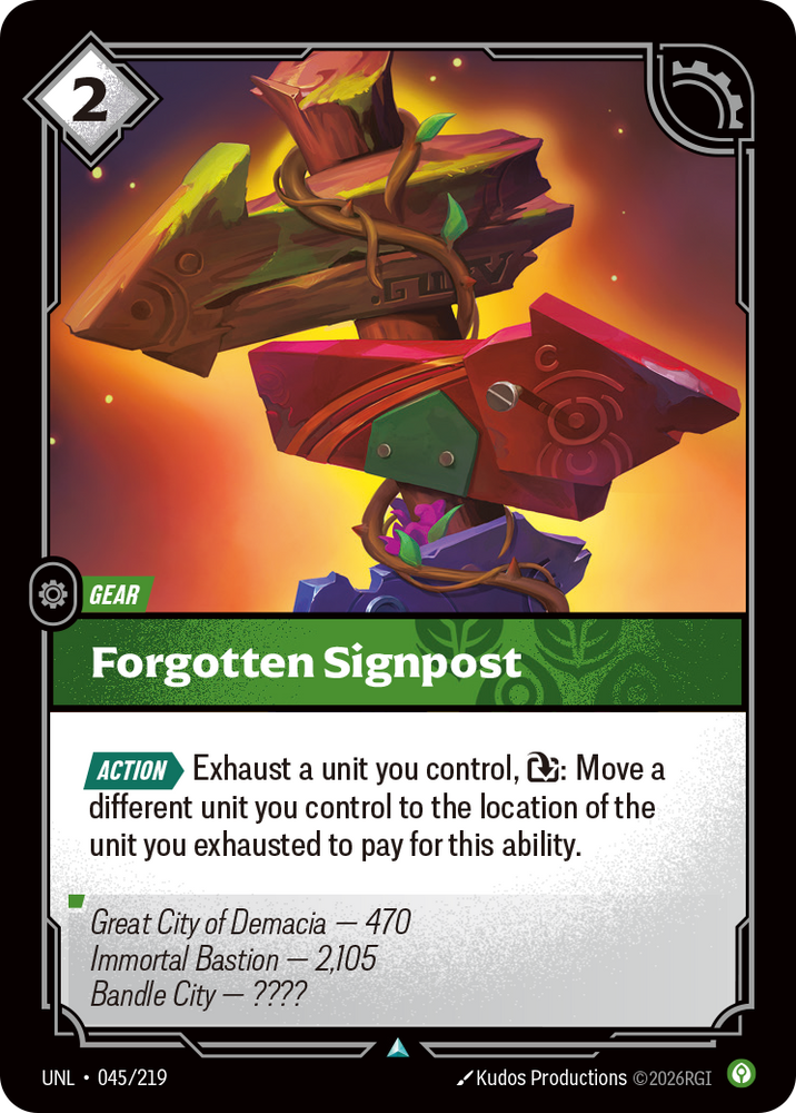 Forgotten Signpost (Foil) - Unleashed (045/219)